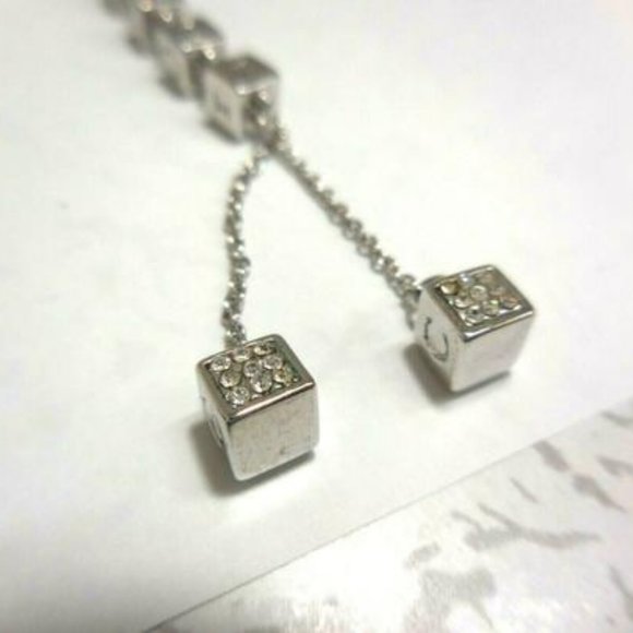 Dior Silver/Crystal Lariat Style Charm Necklace - Picture 3 of 8